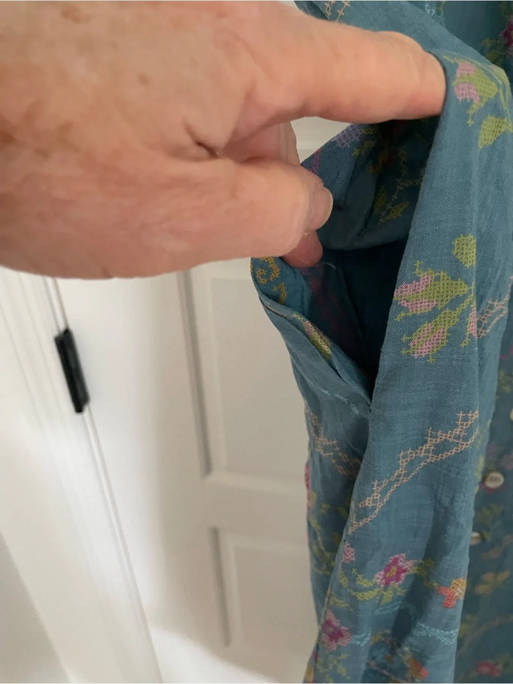 NATURAL LIFE Teal Floral Button-Front Maxi Dress - Picture 3 of 9